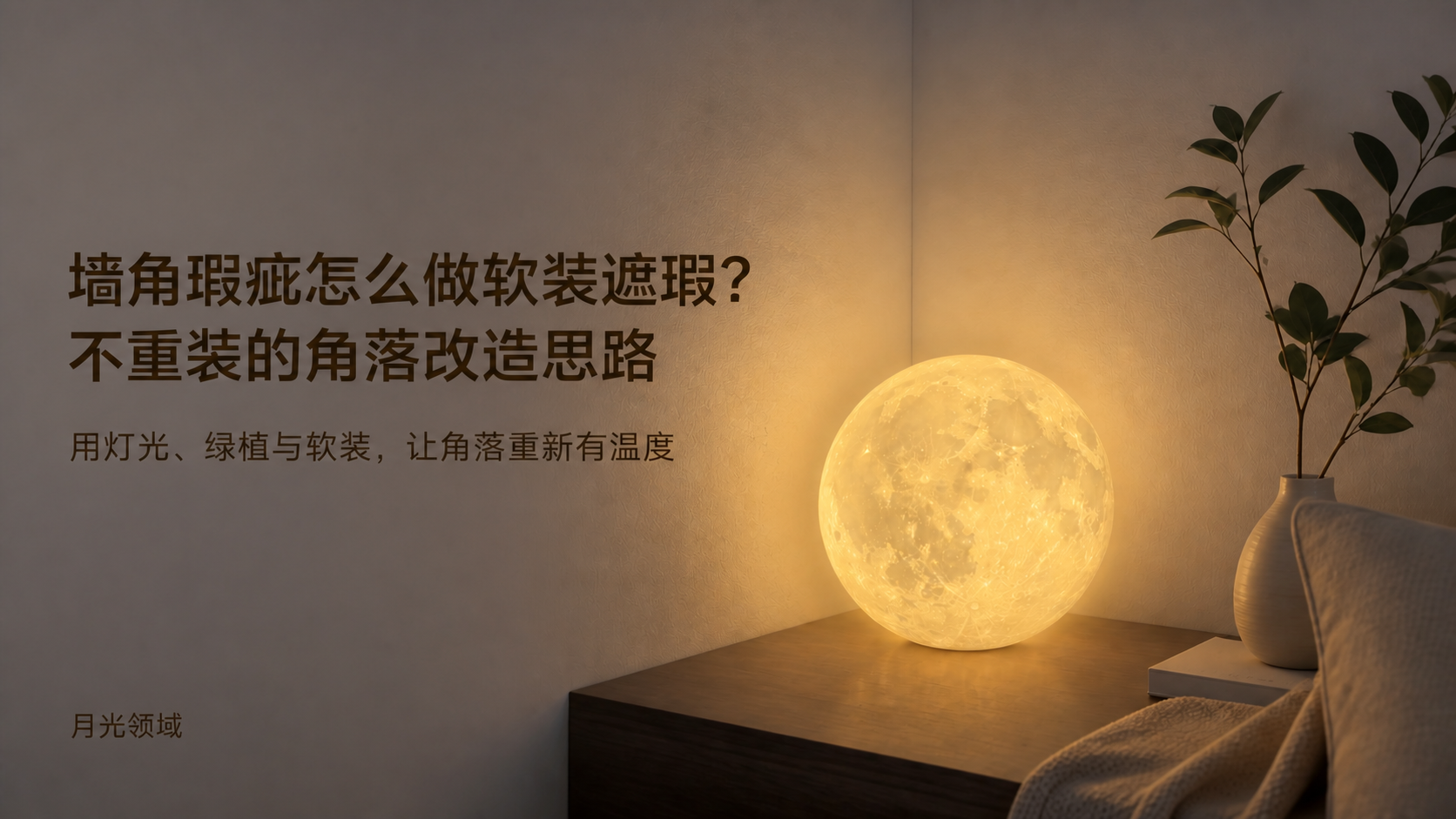 墙角瑕疵怎么做软装遮瑕？不重装的角落改造思路