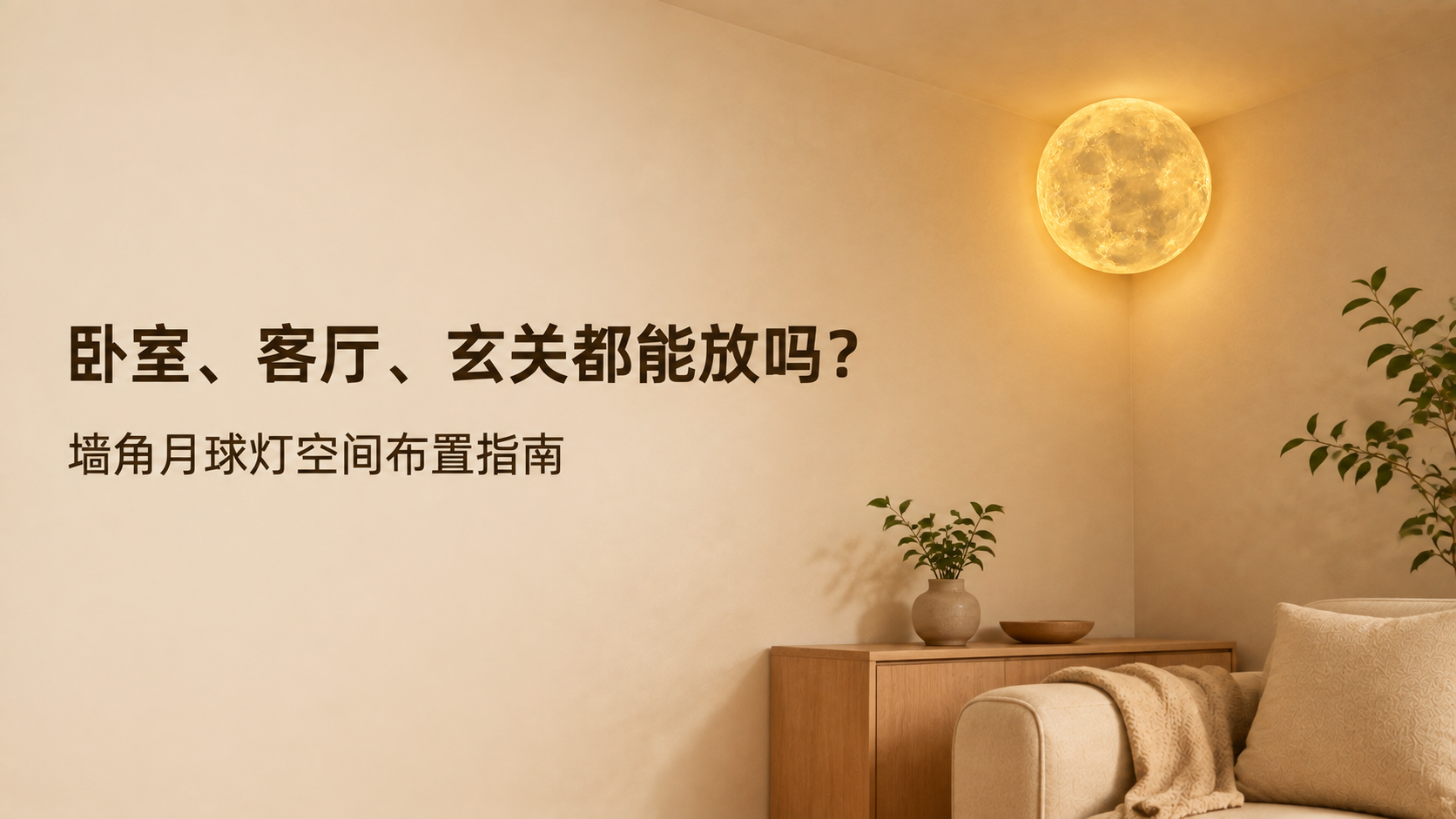卧室、客厅、玄关都能放吗？墙角月球灯空间布置指南